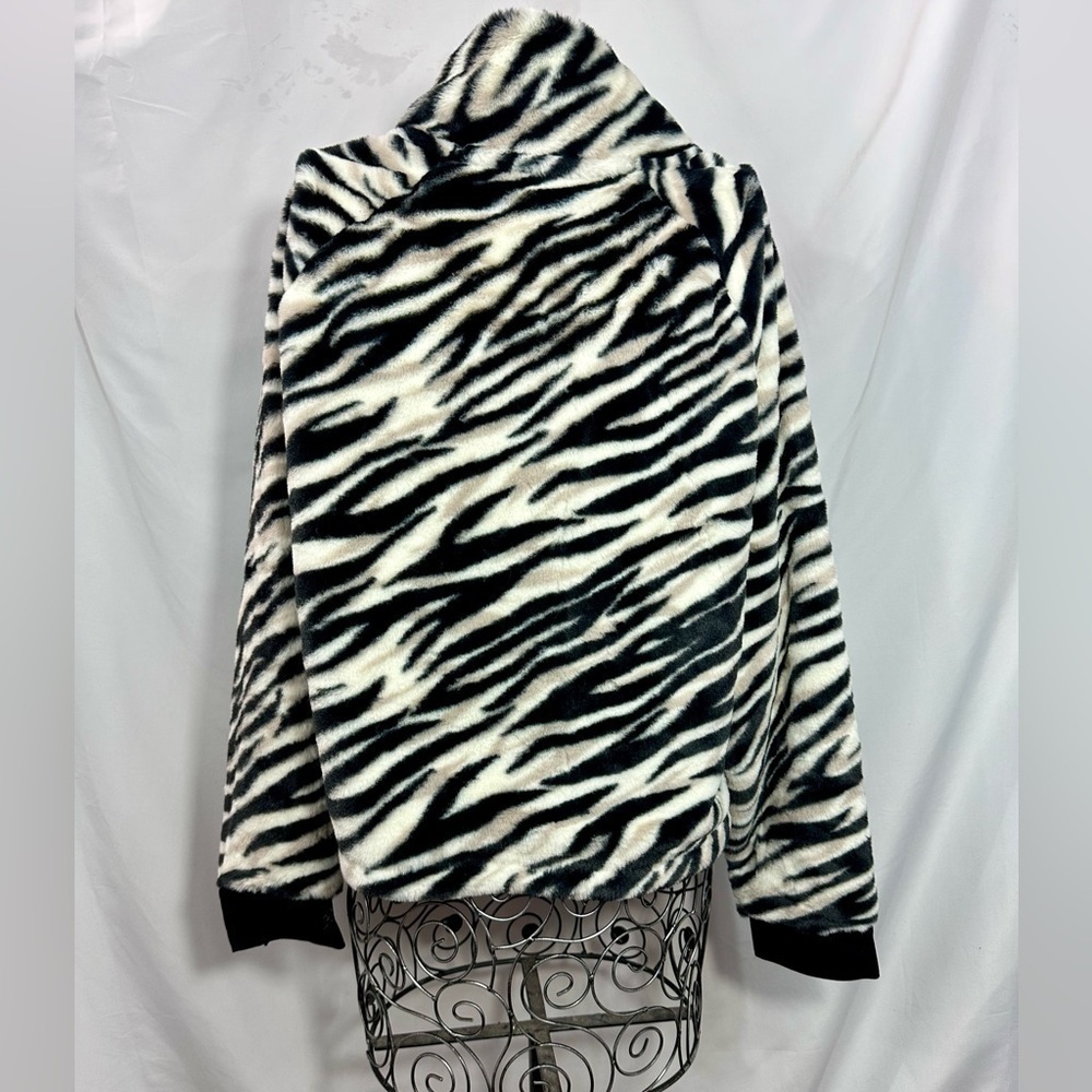 Calvin Klein Performance Zebra Print Faux Fur Swe… - image 8